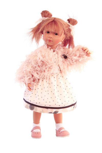 Schildkröt Manufaktur Puppe Sophie 35 cm von Sieglinde Frieske rote Haare, Kleidung rose/weiss Osterangebot