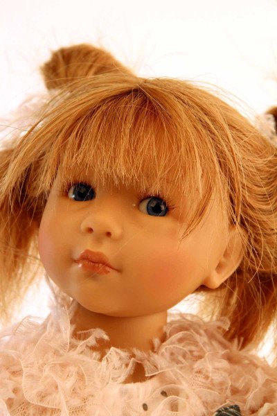 Schildkröt Manufaktur Puppe Sophie 35 cm von Sieglinde Frieske rote Haare, Kleidung rose/weiss Osterangebot