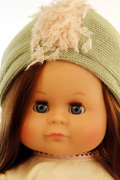 Schildkröt Manufaktur Puppe Schlummerle 37 cm braune Haare, blaue Schlafaugen, Kleidung bunt mint/braun/rose Neueste Mode