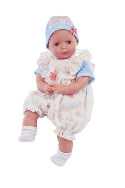 Schildkröt Manufaktur Kleidung zu Puppe 37 cm Schlenkerle, Kleidung sommerlich weiss/bla Tägliche Deals