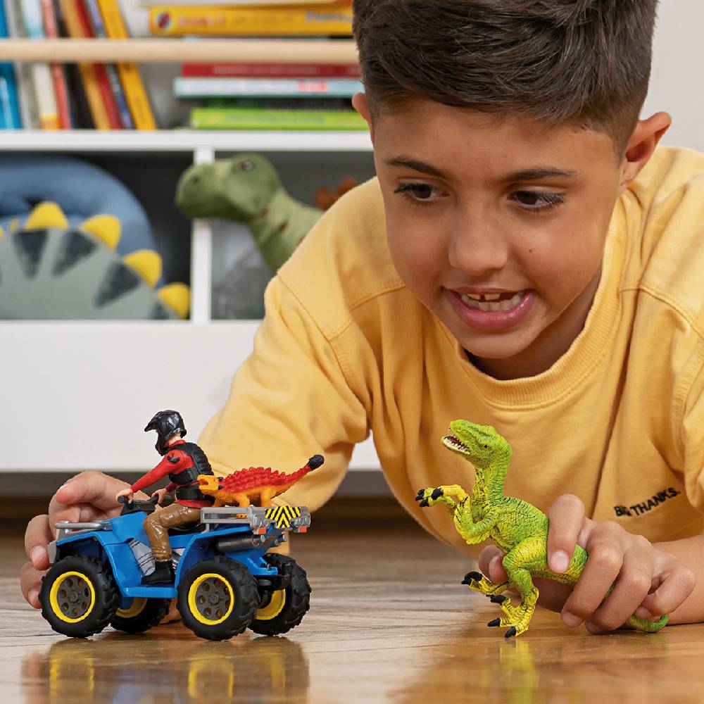 Schleich Flucht auf Quad vor Velociraptor Rabatt
