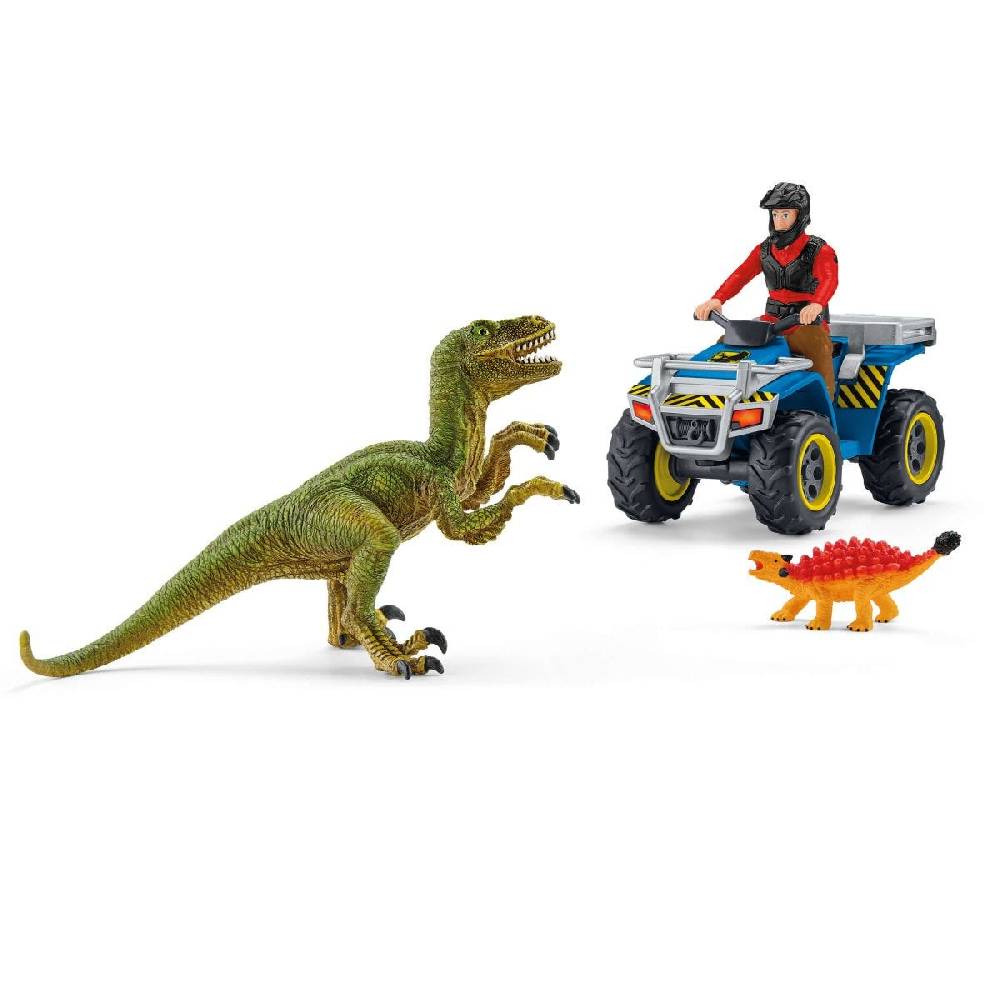 Schleich Flucht auf Quad vor Velociraptor Rabatt