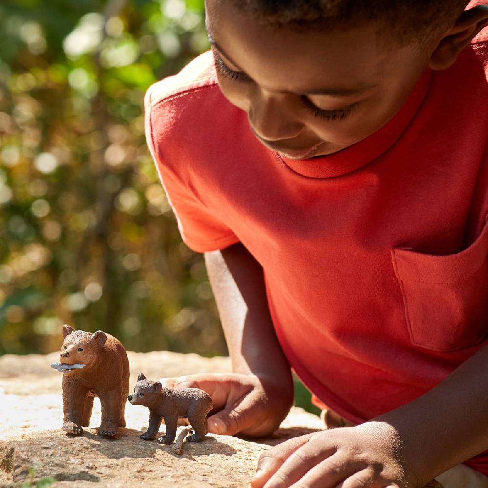 Schleich Grizzlybär-Mutter mit Jungem Kauf eins, bekomm eins gratis