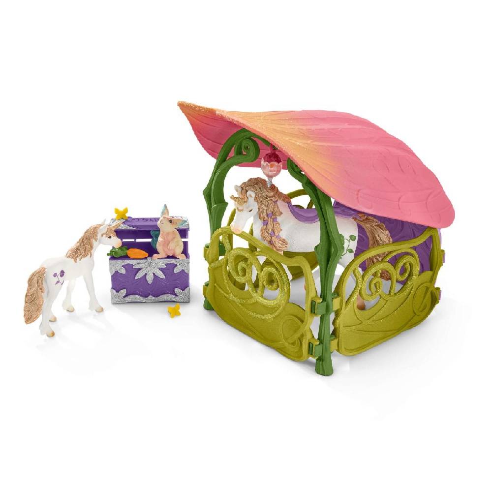 Schleich Glitzerndes Blütenhaus mit Einhörnern, See und Stall Hotsell