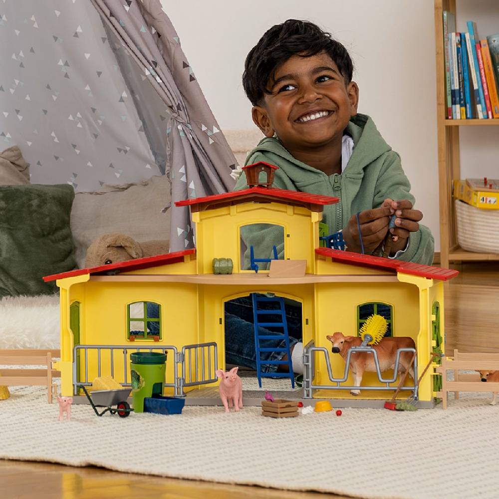 Schleich Großer Stall mit Tieren und Zubehör Schlussverkauf