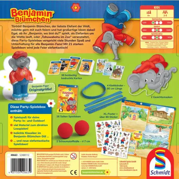 Schmidt Spiele Benjamin Blümchen: Party-Spaß mit Törööö!, Kinder-Partyspiele Discount Store für neue Produkte