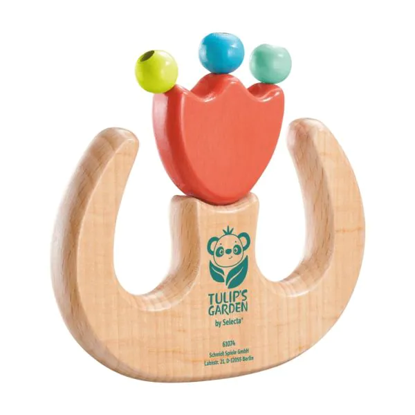 Schmidt Spiele TULIP'S GARDEN by SELECTA® Babywelt: Greifling Tulpe aus Holz, 9,5 cm Fabrikpreis