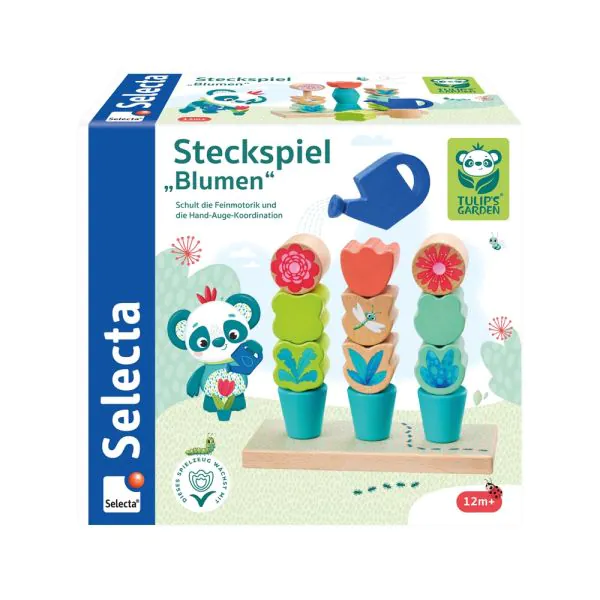 Schmidt Spiele TULIP'S GARDEN by SELECTA® Kleinkindwelt: Steckspiel Blumen, 14 Teile Versandkostenfrei