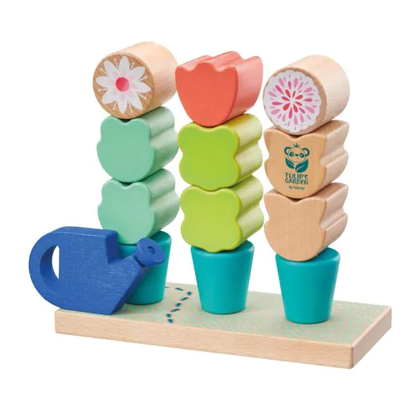 Schmidt Spiele TULIP'S GARDEN by SELECTA® Kleinkindwelt: Steckspiel Blumen, 14 Teile Versandkostenfrei