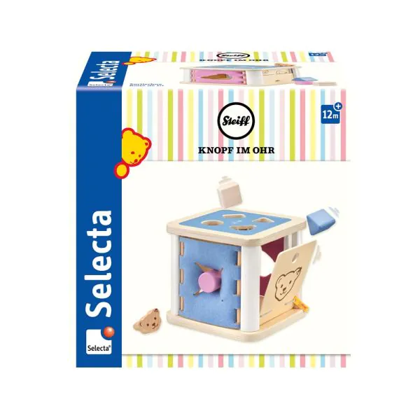 Schmidt Spiele Steiff: Sortierbox mit 4 Holzklötzchen, 16 cm Saisonschlussverkauf