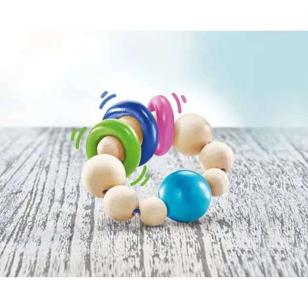 Schmidt Spiele Ringellino, klappernder Greifling aus Holz, 8,5 cm Osterangebot
