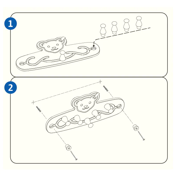 Schmidt Spiele Steiff: Garderobe mit 5 Haken, 44 x 19 cm Muttertagsangebot