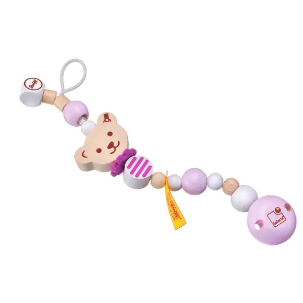 Schmidt Spiele Steiff: Schnullerkette rosa, 21 cm Jubiläumsangebot