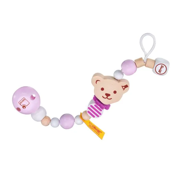 Schmidt Spiele Steiff: Schnullerkette rosa, 21 cm Jubiläumsangebot