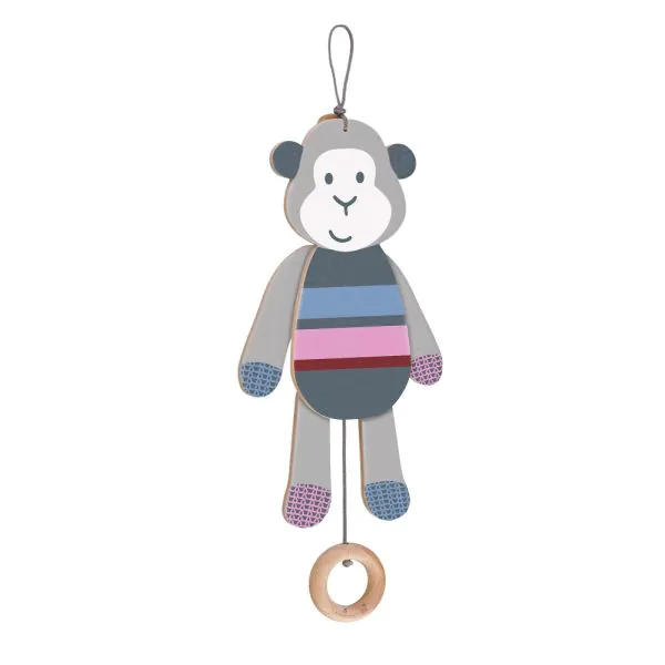 Schmidt Spiele bellybutton: Zappeläffchen, Hampelmann Affe aus Holz, 26 cm Lagerräumung