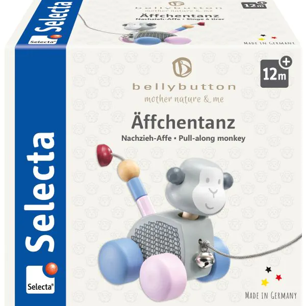 Schmidt Spiele bellybutton: Äffchentanz, Nachzieh-Affe, 11 cm Große Rabatte