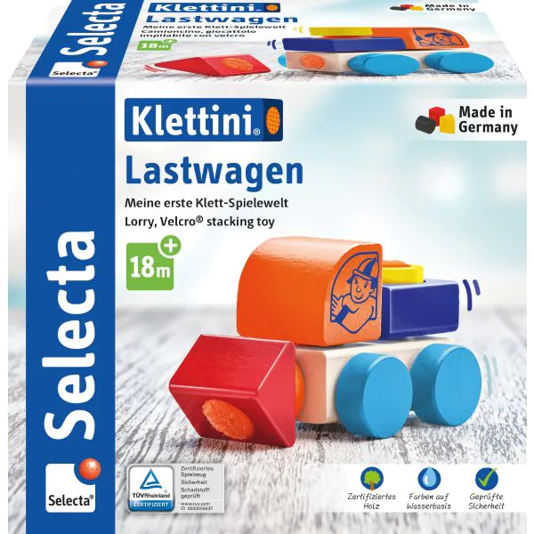 Schmidt Spiele Klettini® Lastwagen, Klett-Stapelspielzeug Räumungsverkauf