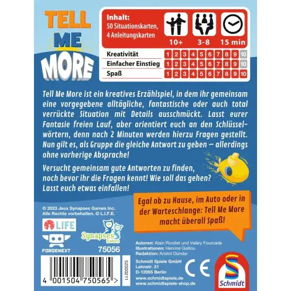 Schmidt Spiele Tell Me More, Kartenspiel Riesige Ersparnisse