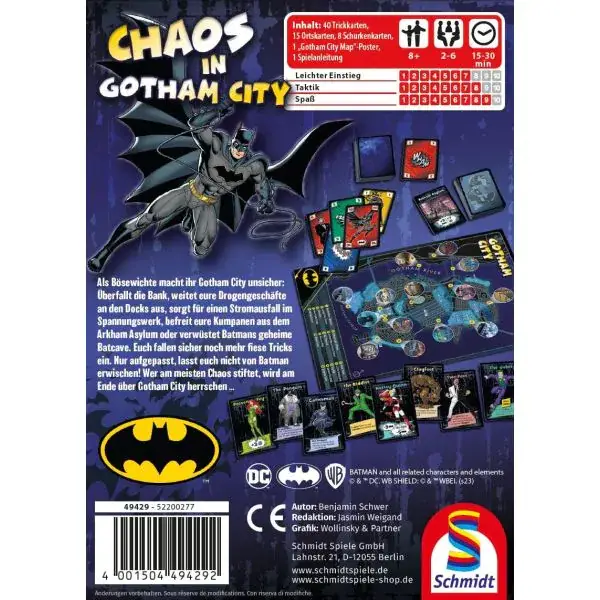 Schmidt Spiele DC Super Hero: Batman – Chaos City, Kartenspiel Super Sparpreis
