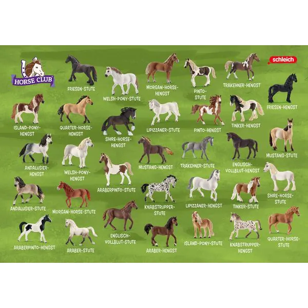 Schmidt Spiele Schleich ®: Horse Club – Pferdepaare in der Metalldose Begrenzte Freigabe