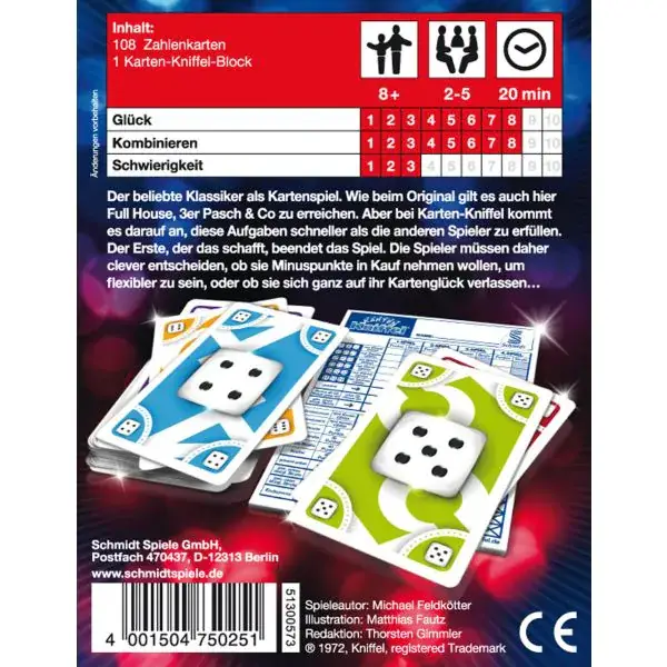 Schmidt Spiele Karten-Kniffel® Bis zu 55% Rabatt