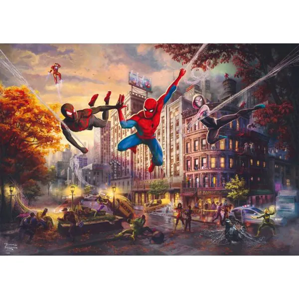 Schmidt Spiele Thomas Kinkade Studios: MARVEL - Spider-Man and Friends: The Ultimate Alliance, 1.000 Teile Puzzle Blitzangebot