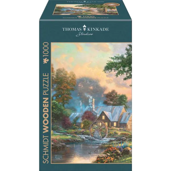 Schmidt Spiele Thomas Kinkade Studios: Am alten Mühlenbach, 1.000 Teile Holzpuzzle Saisonale Angebote