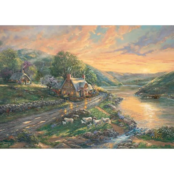 Schmidt Spiele Thomas Kinkade Studios: Tagesanbruch im Emerald Valley, 1.000 Teile Puzzle Neueste Stile