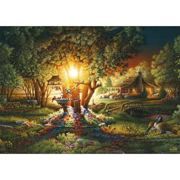 Schmidt Spiele Terry Redlin: Prächtiges Frühlingsleuchten, 1.000 Teile Puzzle Bis zu 60% Rabatt