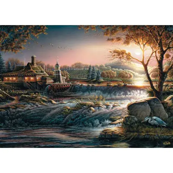 Schmidt Spiele Terry Redlin: Lichter in der Wildnis, 1.000 Teile Puzzle Nur für heute
