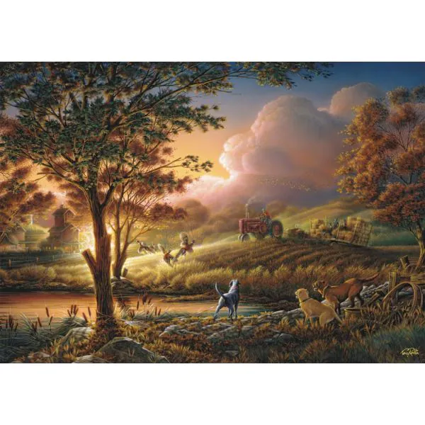 Schmidt Spiele Terry Redlin: Sonnengold über reifen Feldern, 1.000 Teile Puzzle Sonderangebot der Fabrik