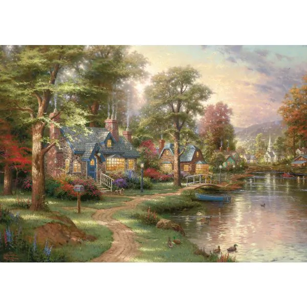 Schmidt Spiele Thomas Kinkade: Am See, 1.500 Teile Puzzle Clearance-Verkauf