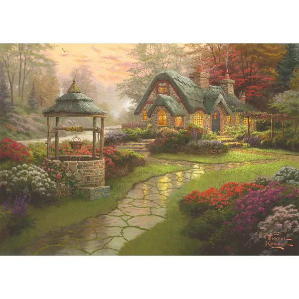 Schmidt Spiele Thomas Kinkade: Painter of Light - Haus mit Brunnen, 1.000 Teile Puzzle 50% Rabatt für begrenzte Zeit