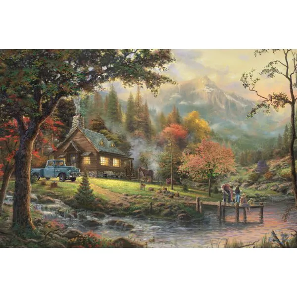 Schmidt Spiele Thomas Kinkade: Idylle am Fluss, 500 Teile Puzzle Rabatte dieses Monats