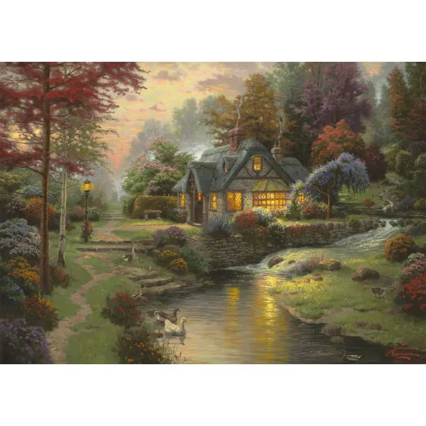 Schmidt Spiele Thomas Kinkade: Painter of Light - Friedliche Abendstimmung, 1.000 Teile Puzzle 2025