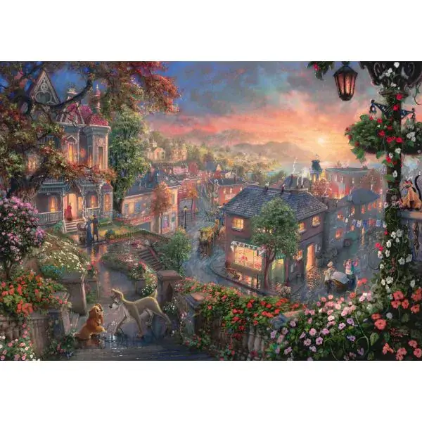 Schmidt Spiele Thomas Kinkade Studios: Painter of Light - Disney Susi und Strolch, 1.000 Teile Puzzle Blitzverkäufe