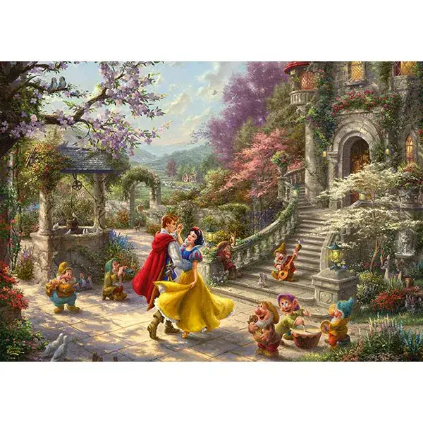 Schmidt Spiele Thomas Kinkade Studios: Painter of Light - Disney Schneewittchen - Tanz mit dem Prinzen, 1.000 Teile Puzzle Großer Ausverkauf