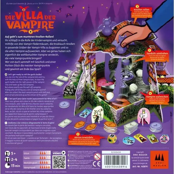 Schmidt Spiele Drei Magier®: Die Villa der Vampire, Kinderspiel Jubiläumsangebot