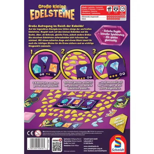 Schmidt Spiele Große kleine Edelsteine, Kinderspiel Letzter Tag