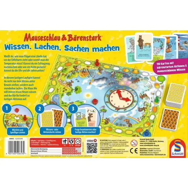 Schmidt Spiele Mauseschlau & Bärenstark: Wissen, Lachen, Sachen Machen, Kinderspiel Bis zu 60% Rabatt
