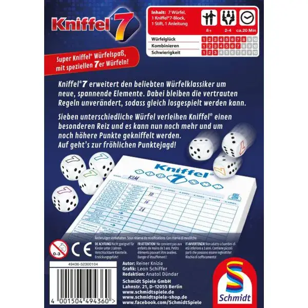 Schmidt Spiele Kniffel® 7, Würfelspiel Super Rabatt