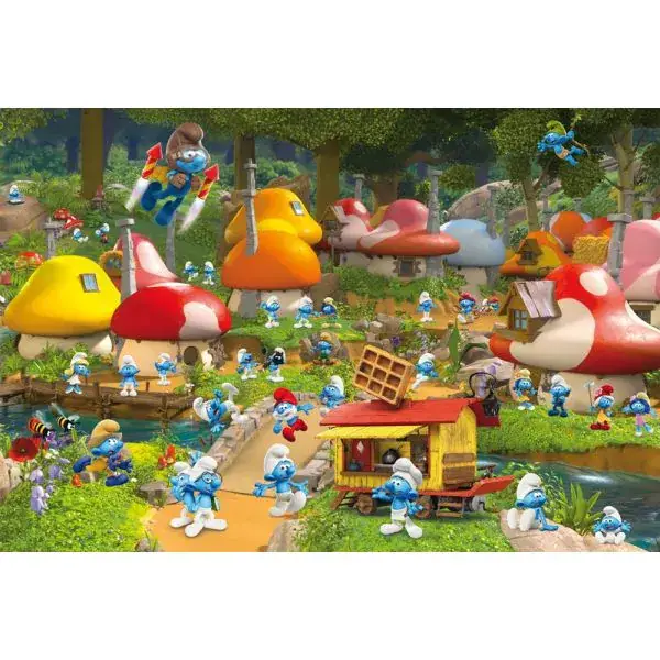 Schmidt Spiele Die Schlümpfe: In Schlumpfhausen, 200 Teile Kinderpuzzle mit Add-on zollfrei