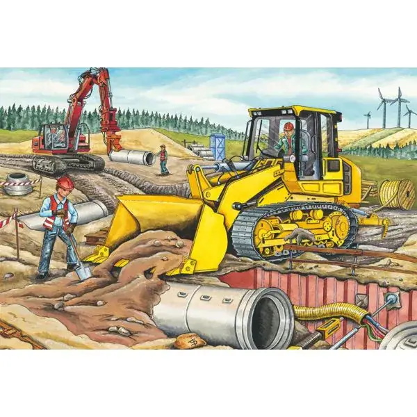 Schmidt Spiele Meine liebsten Baustellenfahrzeuge, 3 x 48 Teile Kinderpuzzle Online