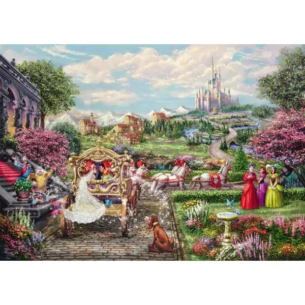 Schmidt Spiele Thomas Kinkade Studios: Disney Dreams Collection - Cinderella Happily Ever After (Aschenputtel - Glücklich bis ans Ende), 1.000 Teile Schlussverkauf