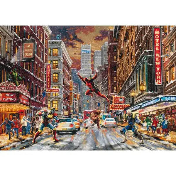Schmidt Spiele Thomas Kinkade Studios: MARVEL, Deadpool – Snow Day, 1.000 Teile Puzzle Günstiger Verkauf