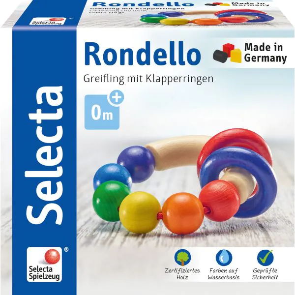Schmidt Spiele Rondello, Greifling aus Holz, 7,5 cm Fabrik Onlineshop
