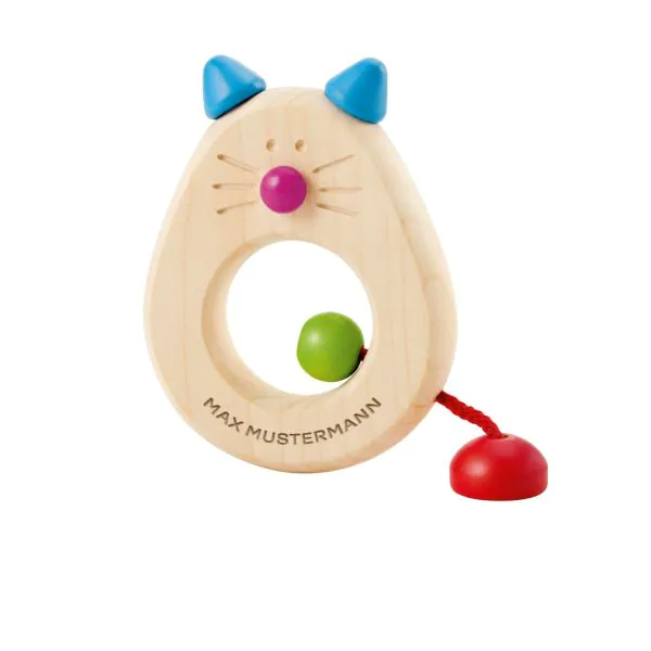 Schmidt Spiele Catina, Katzen, Greifling aus Holz, 8,5 cm Fabrikpreis