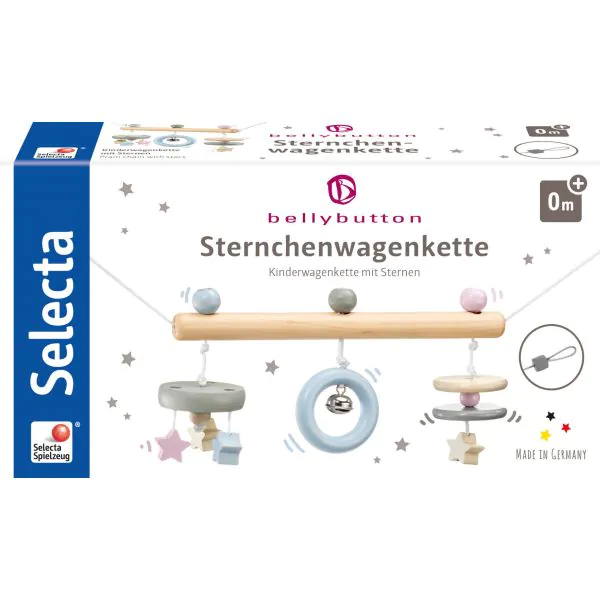 Schmidt Spiele bellybutton: Sternchen, Wagenkette aus Holz, 63 cm Räumungsverkauf