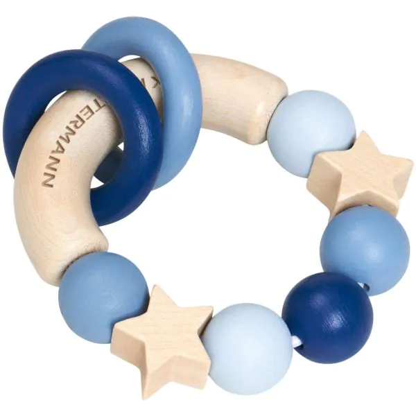 Schmidt Spiele bellybutton: Glücksgriff blau, Greifling aus Holz, 7,5 cm Letzte 2 Tage