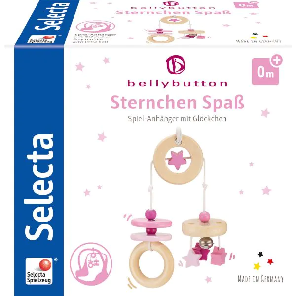Schmidt Spiele bellybutton: Sternchen Spaß, Minitrapez, Mobile aus Holz, Rosa, 15,5 cm Letzter Tag